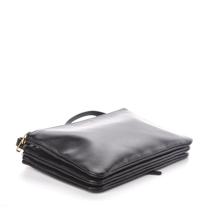 Celine Lambskin Small Trio Crossbody Bag Black 4 of 10