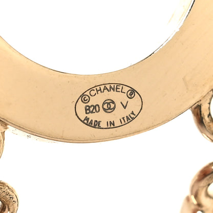 Chanel Metal Cha-Nel Logo Drop Earrings Gold 4 of 5