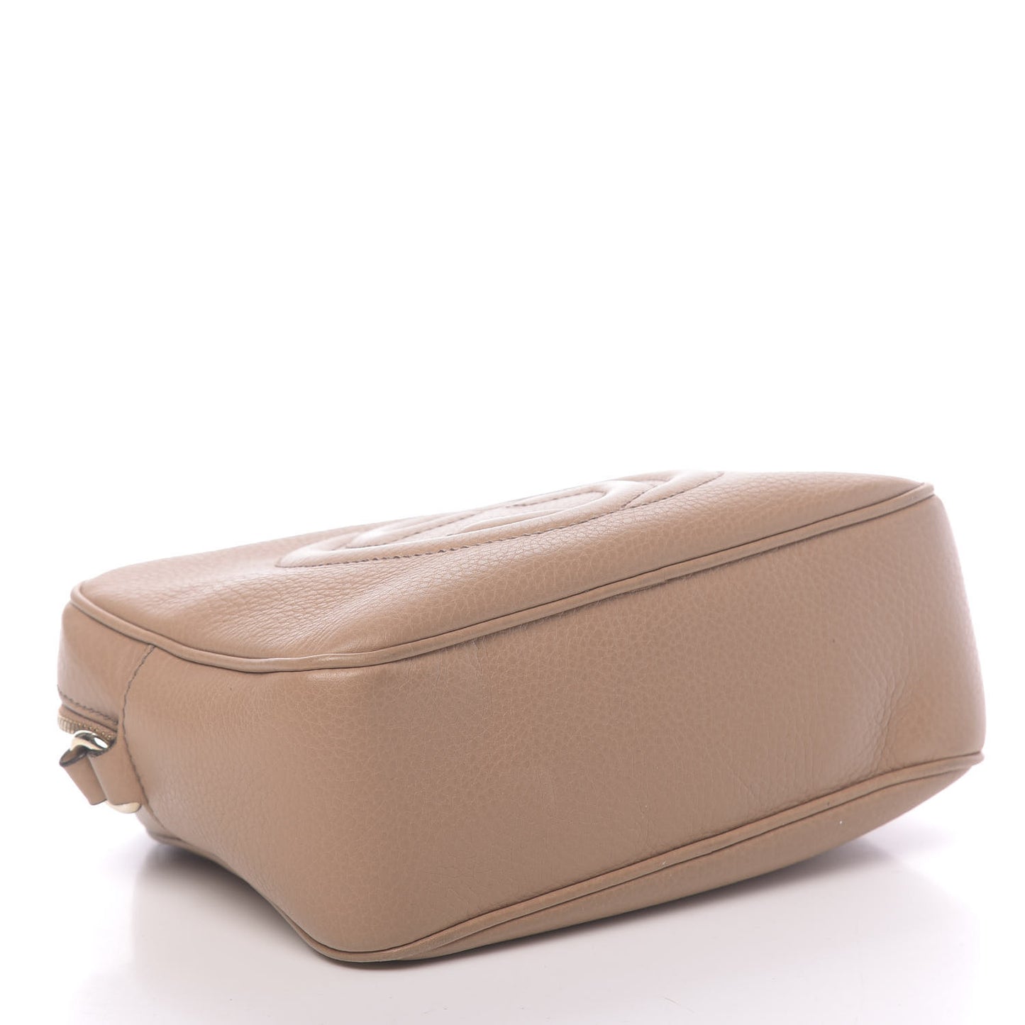 Pebbled Calfskin Small Soho Disco Bag Rose Beige