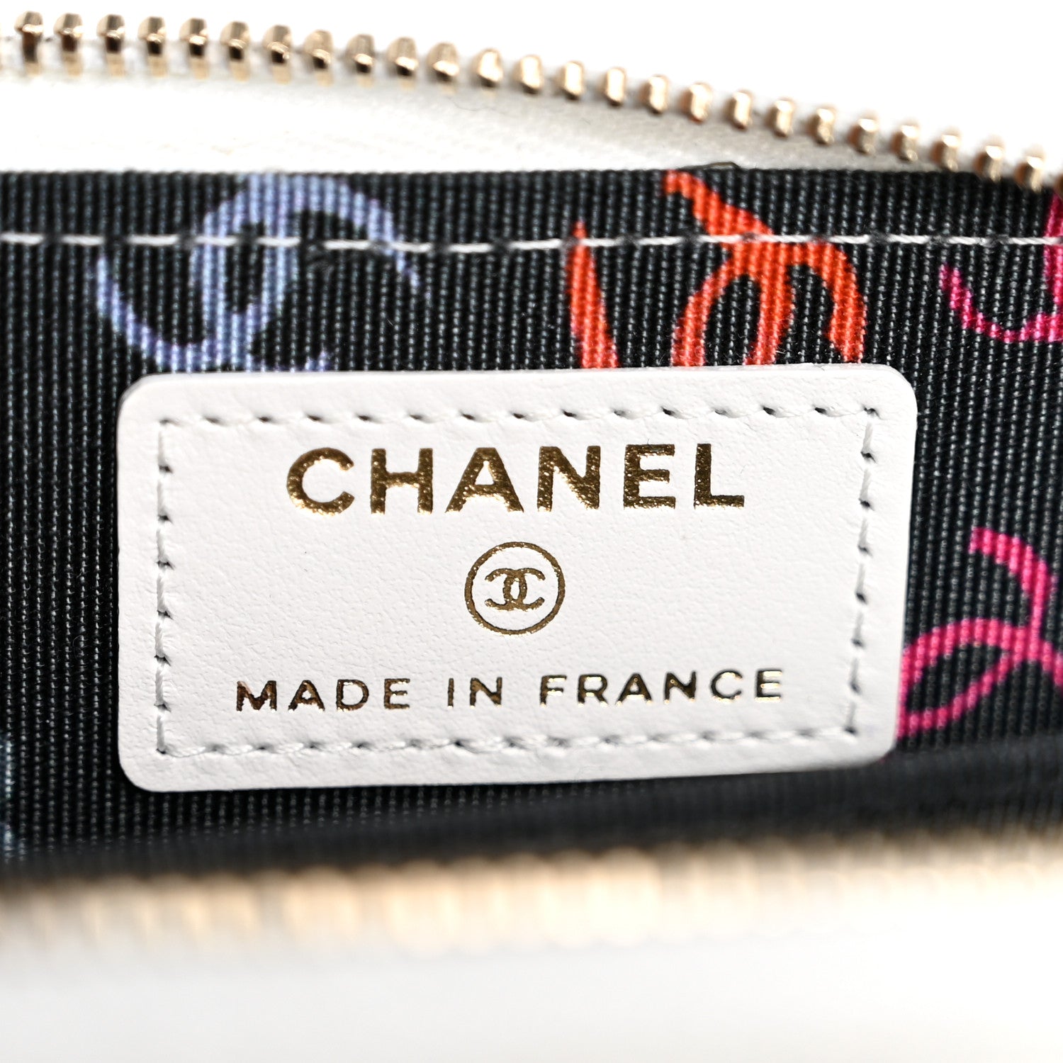 Chanel Caviar Quilted Zip Coin Purse White 6 of 11