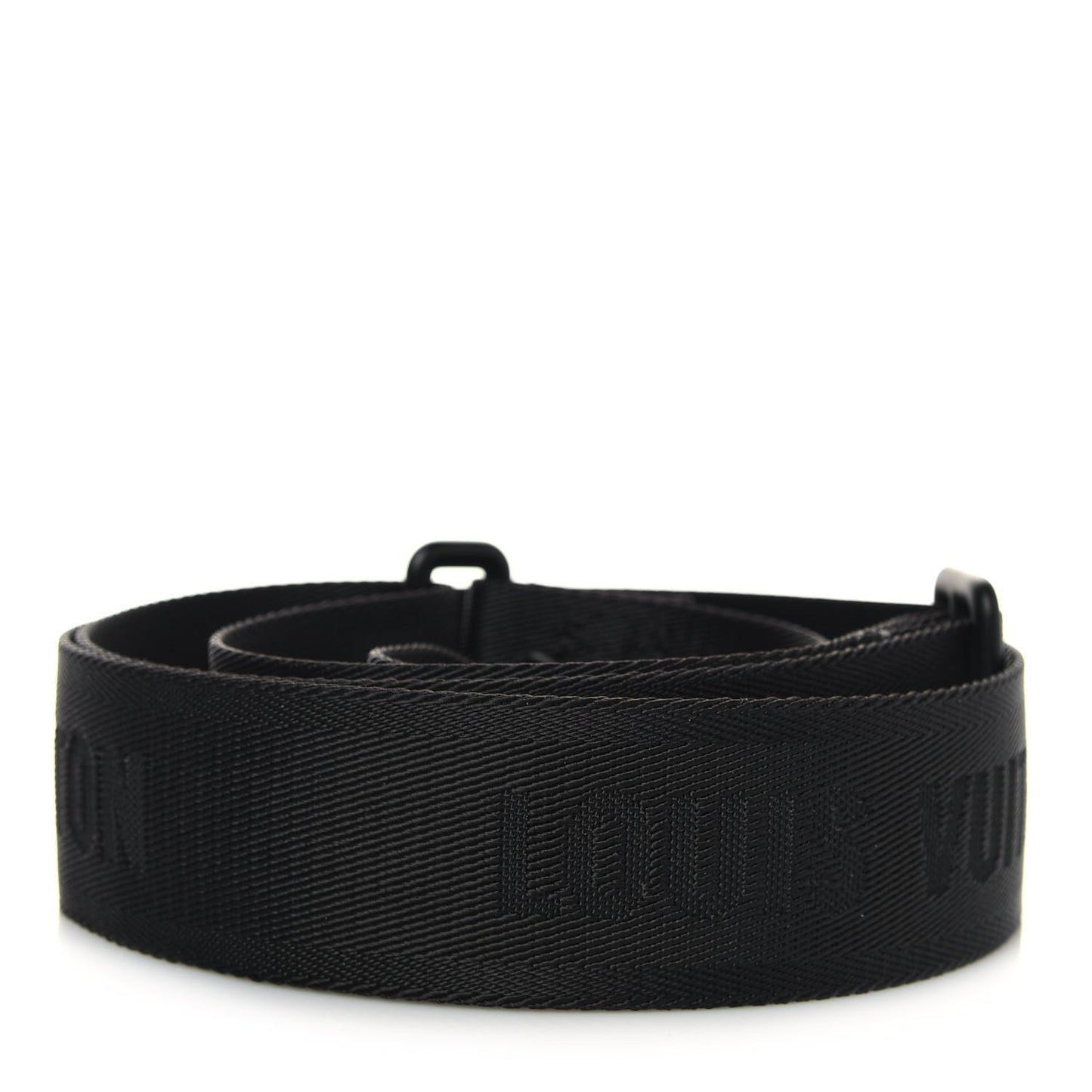 Nylon Calfskin Monogram Shadow Duo Messenger Shoulder Strap Black