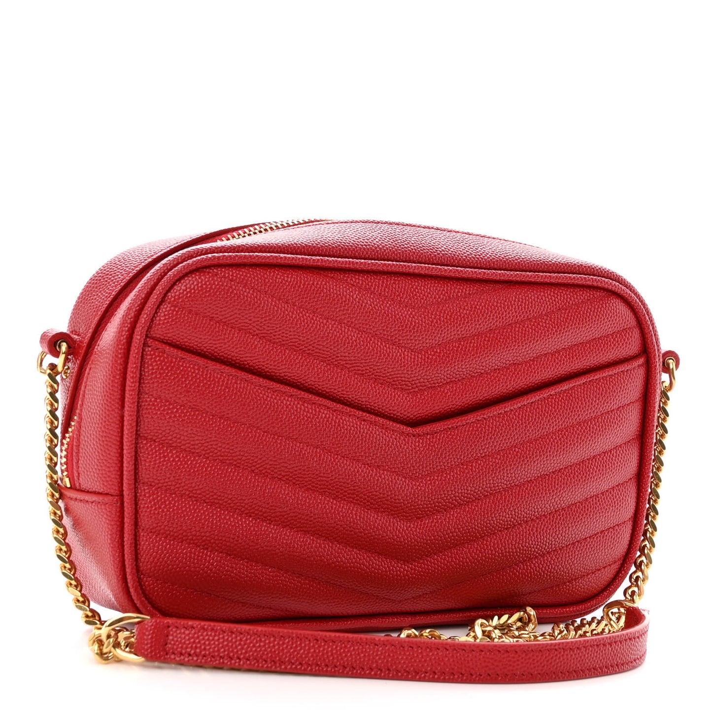 Grain De Poudre Matelasse Monogram Mini Lou Camera Bag Eros Red