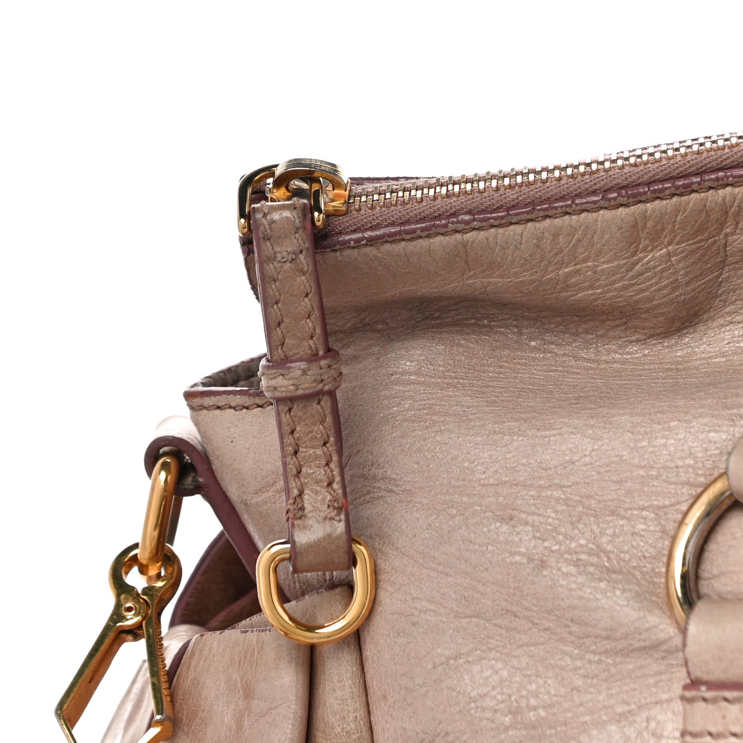 Vitello Lux Large Bow Bag Mughetto