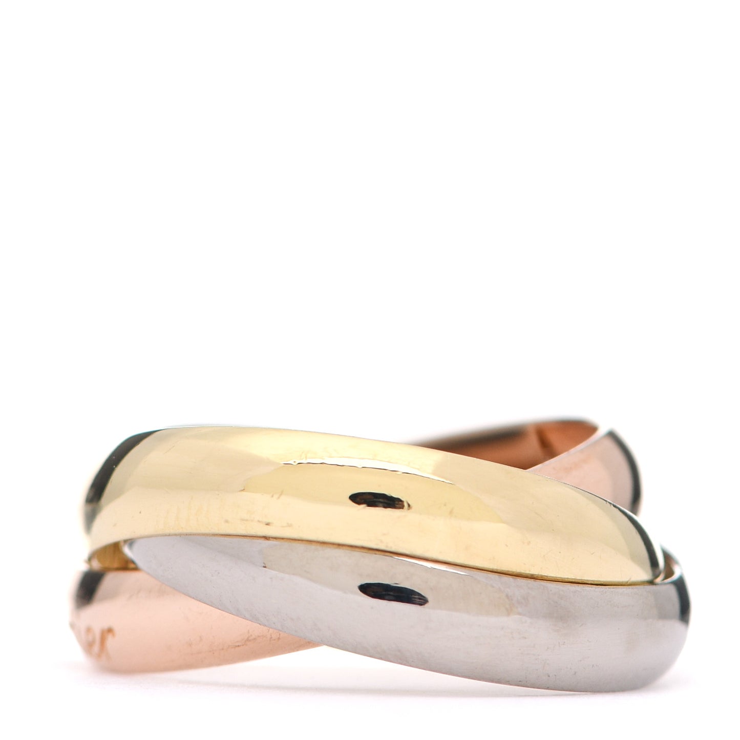 18K Pink Yellow White Gold Classic Trinity Ring 49 4.75