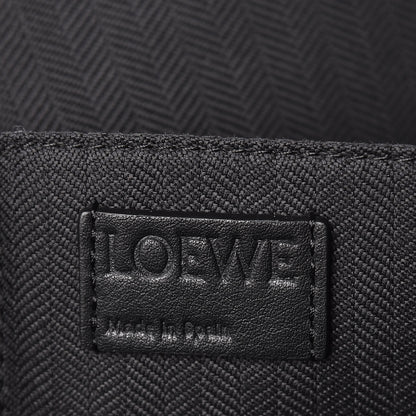Loewe Wool Sheepsskin Goya Grid Backpack Scarlet Red Black 6 of 9