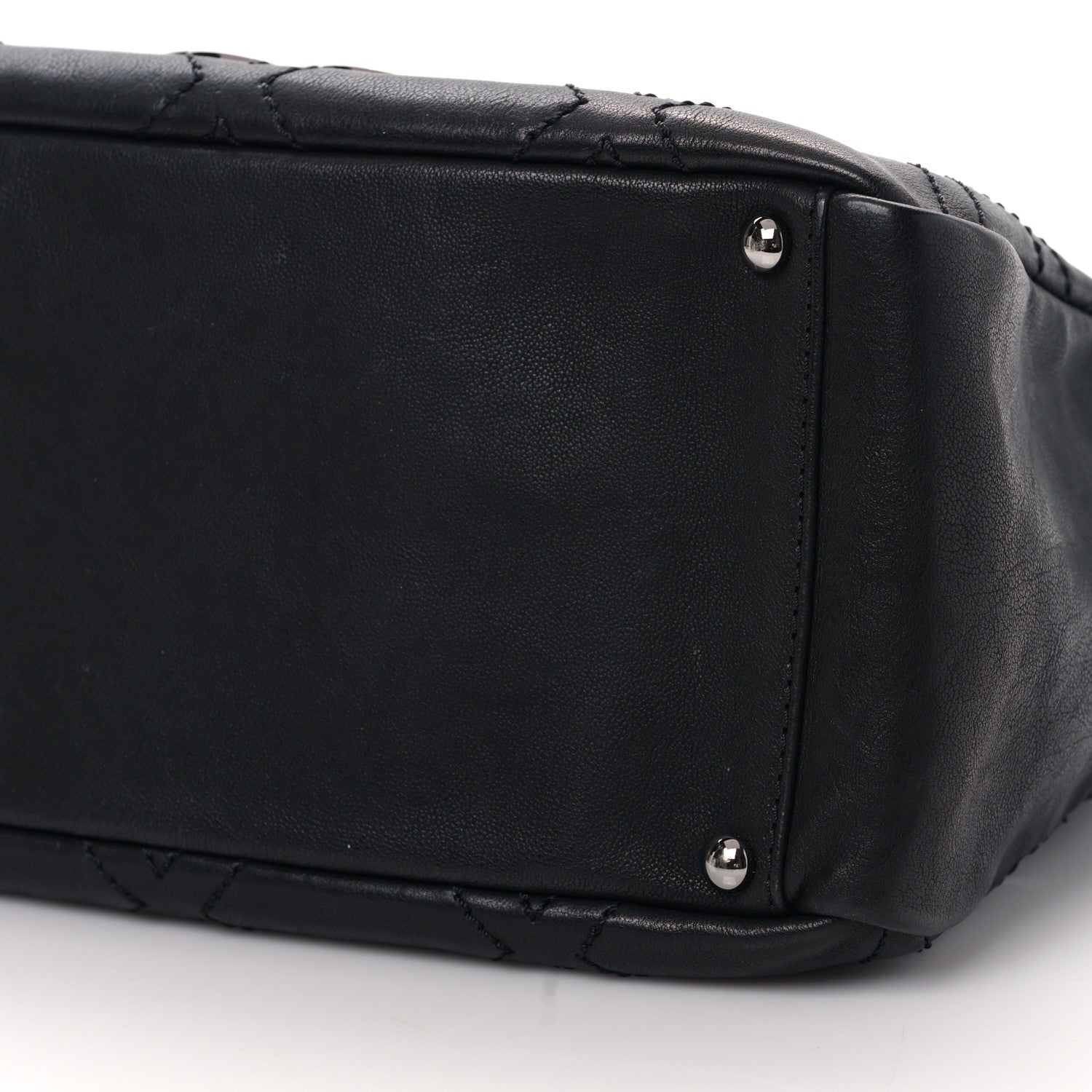 Chanel Calfskin Small Diamond Stitch Tote Black 9 of 9