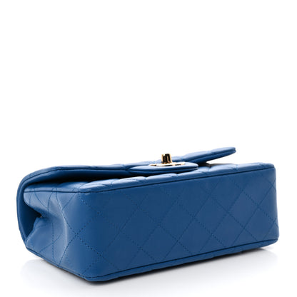Chanel Lambskin Quilted Mini Rectangular Flap Blue 4 of 10