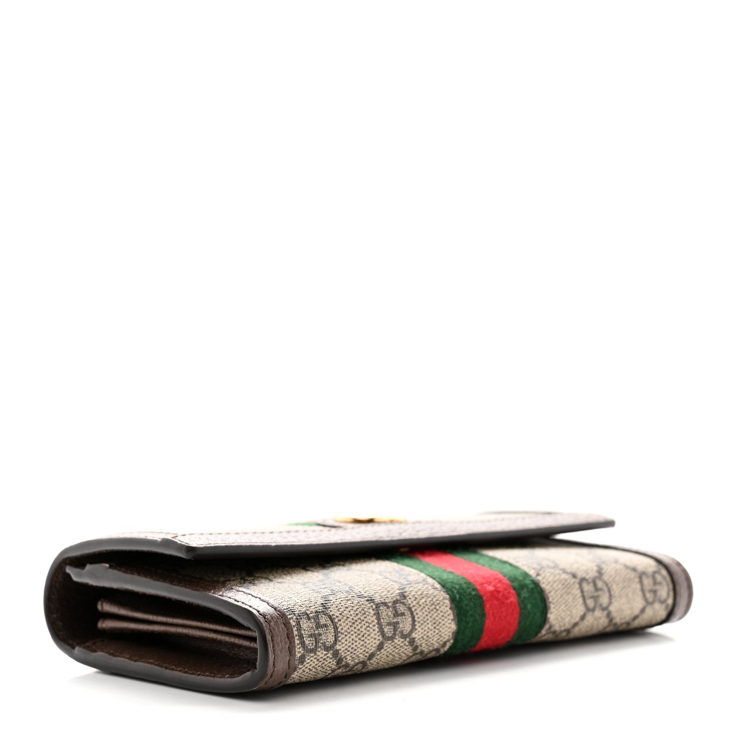 Gucci GG Supreme Monogram Web Ophidia Continental Wallet Brown 4 of 8