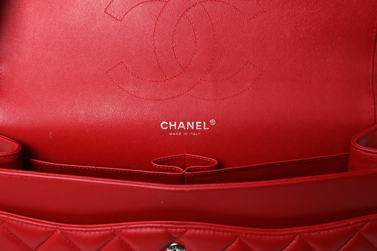 Chanel Lambskin Quilted Jumbo Double Flap Red 6 of 13