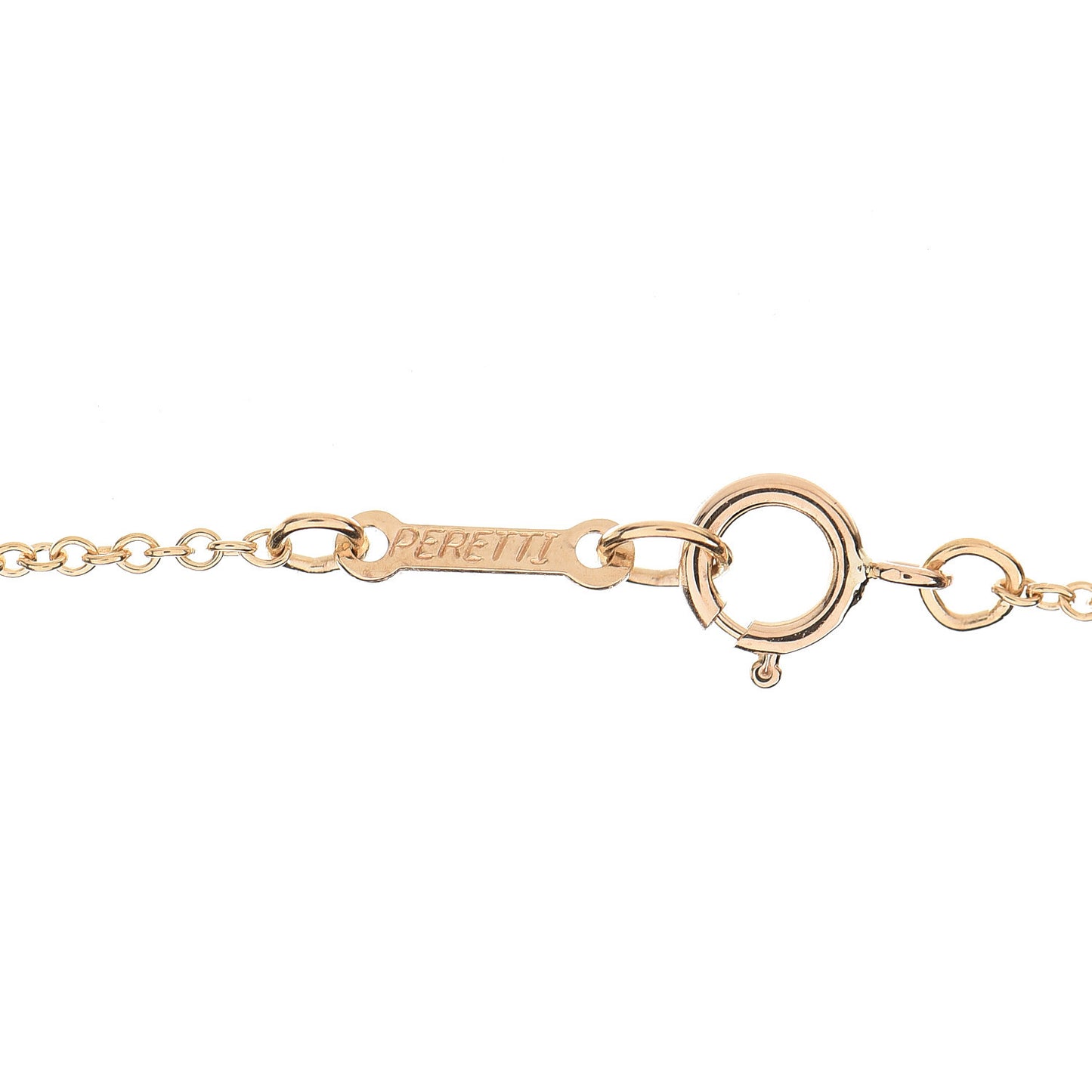 18K Yellow Gold Rock Crystal Quartz Elsa Peretti Open Heart Necklace