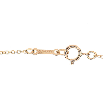Tiffany 18K Yellow Gold Rock Crystal Quartz Elsa Peretti Open Heart Necklace 5 of 6