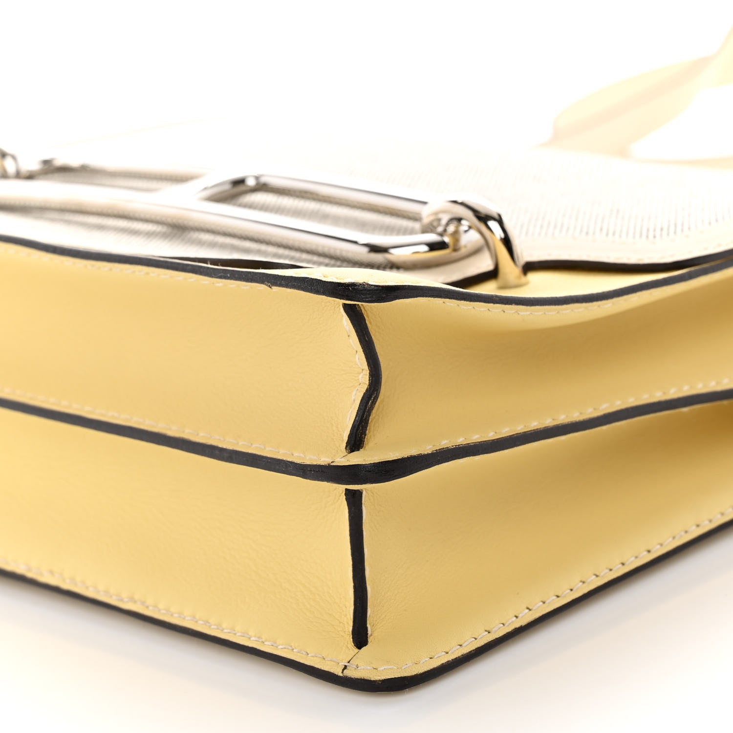 Hermes Toile Swift Sac Roulis 23 Jaune Poussin 10 of 11