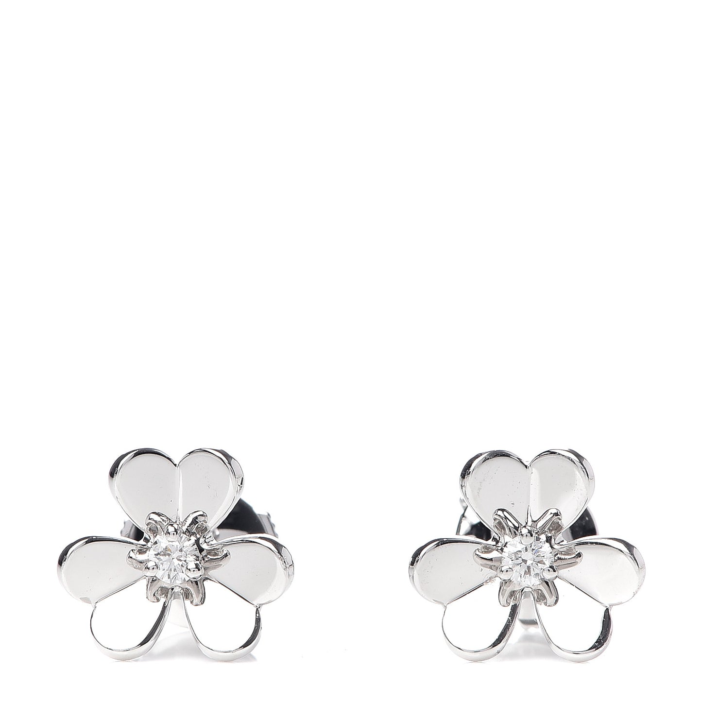 18K White Gold Diamond Mini Frivole Earrings