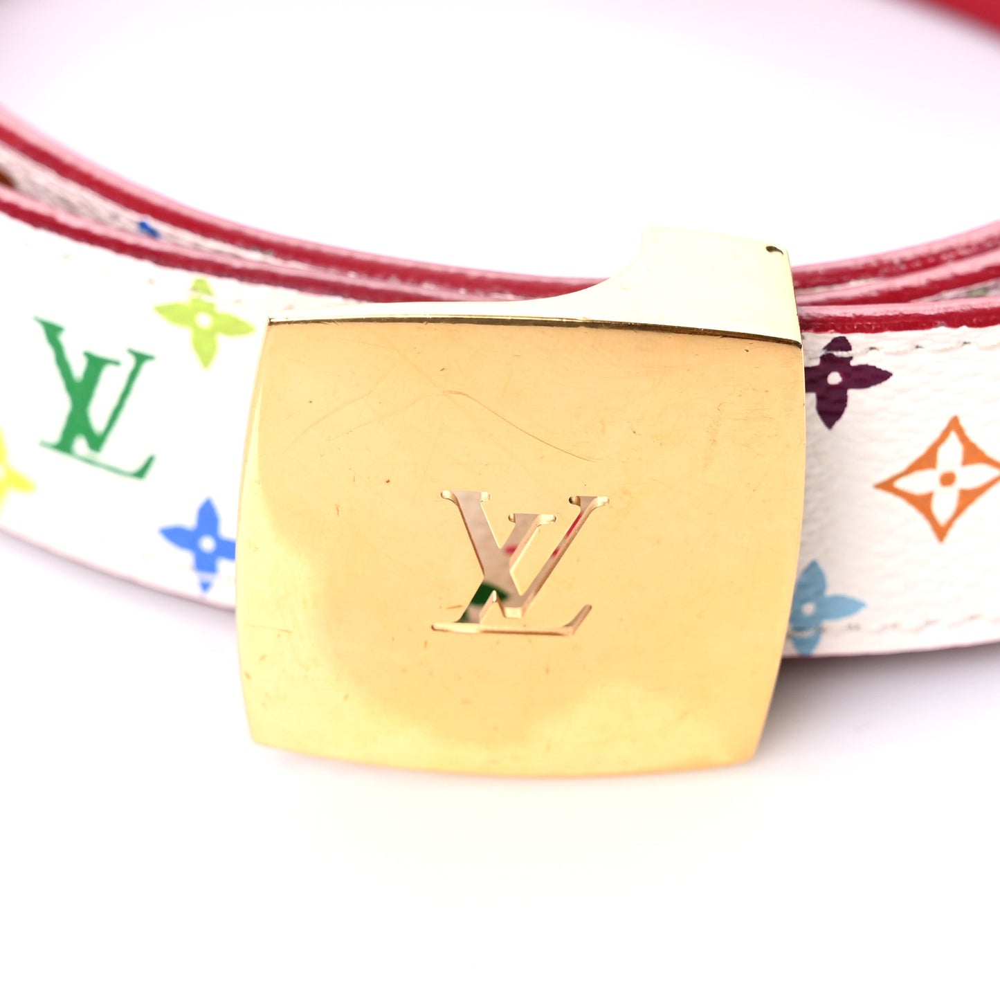 Monogram Multicolor LV Cut Reversible Belt 90 36 White Grenade