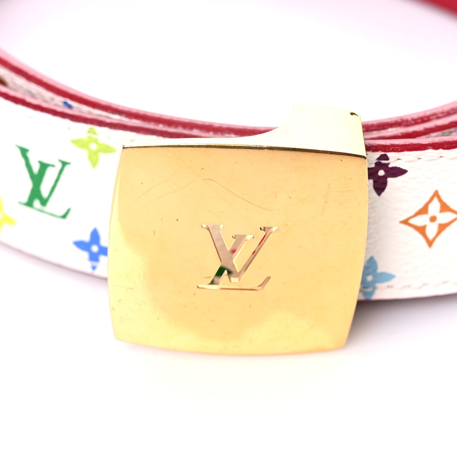 Louis Vuitton Monogram Multicolor LV Cut Reversible Belt 90 36 White Grenade 9 of 11