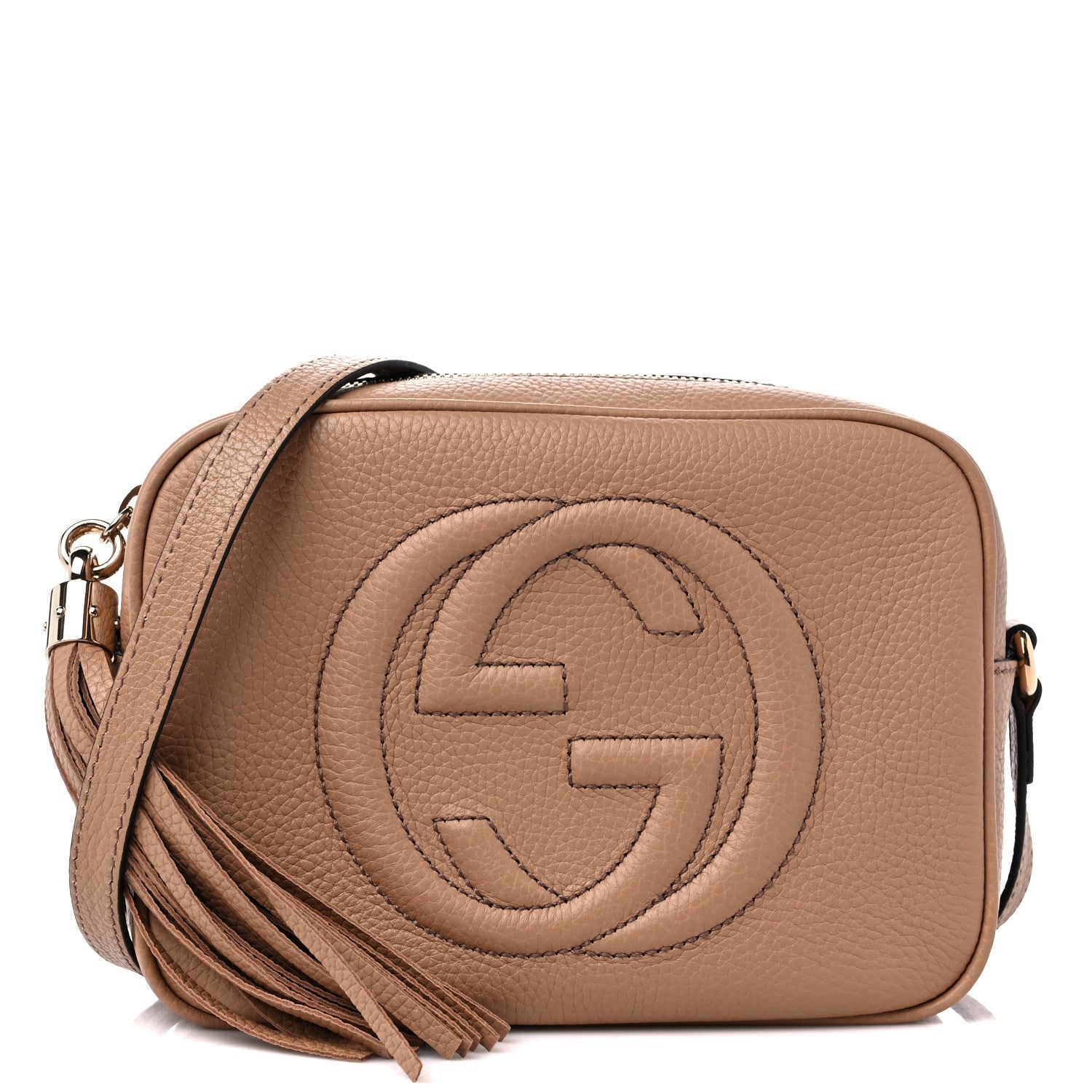 Gucci Pebbled Calfskin Small Soho Disco Bag Camelia 1 of 9