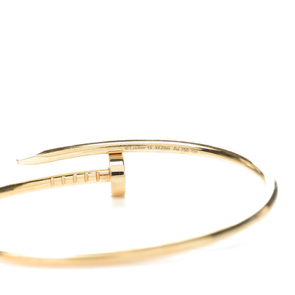 Cartier 18K Yellow Gold Small Juste Un Clou Bracelet 15 4 of 6