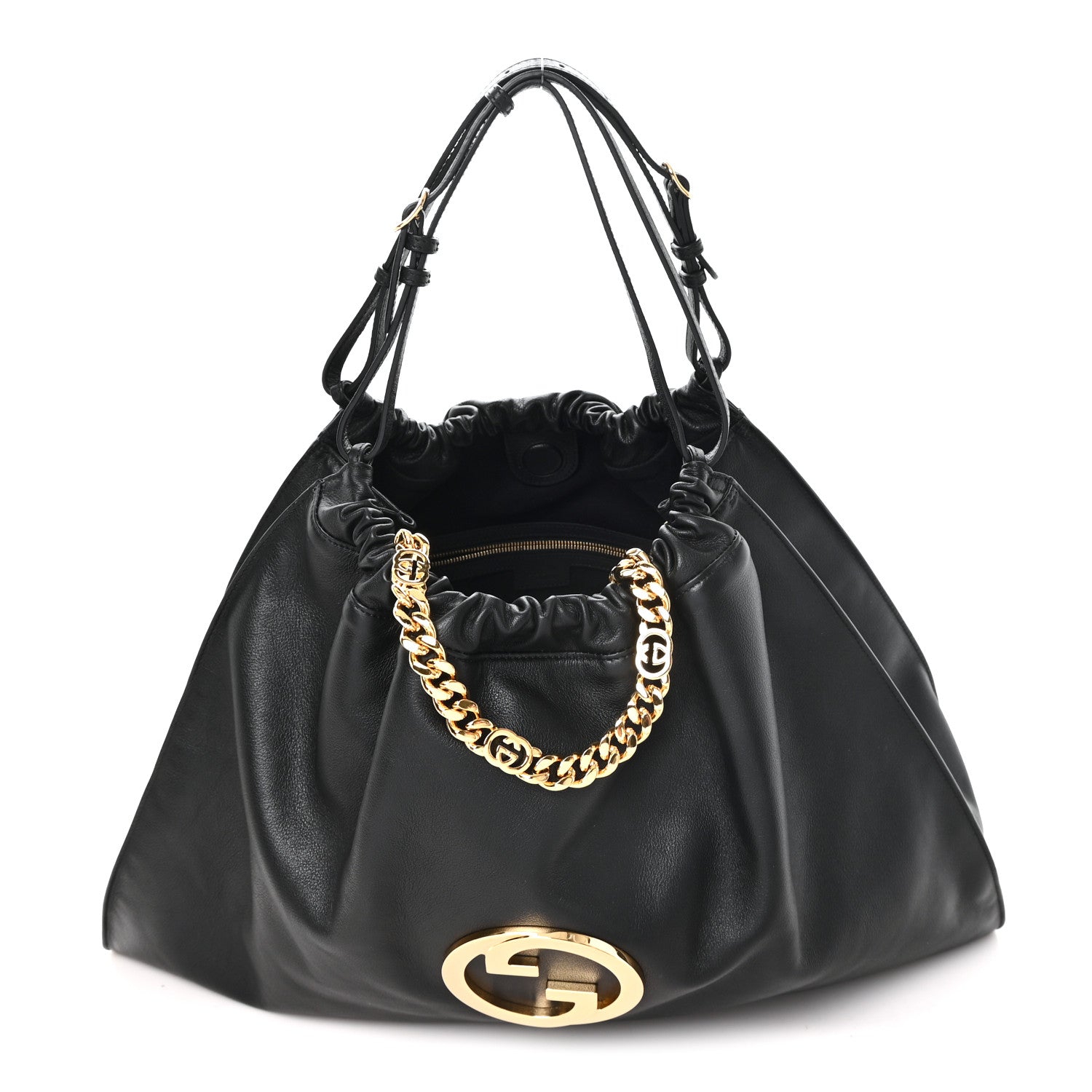 Gucci Calfskin Large Blondie Tote  Black 1 of 8