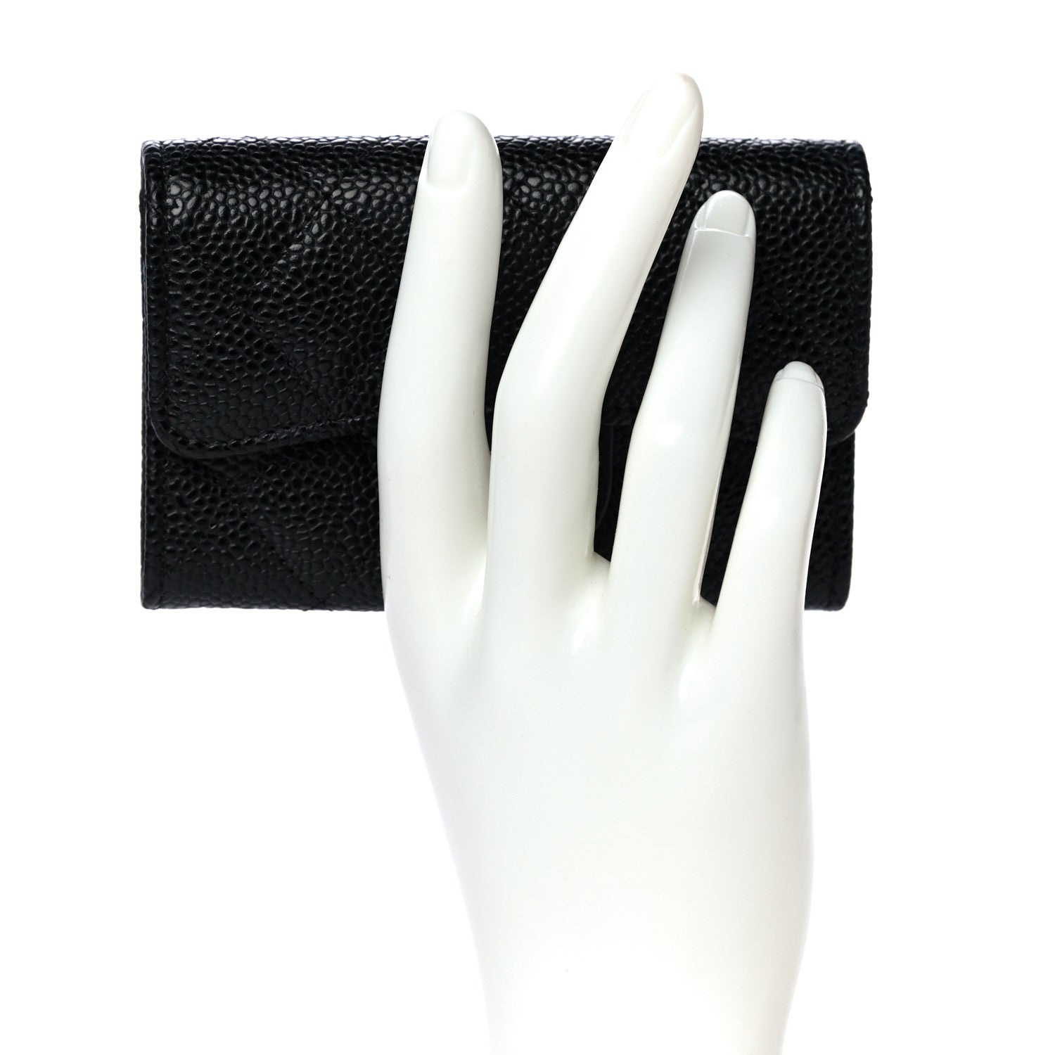 Chanel Caviar Quilted Flap Card Holder Black 2 of 12