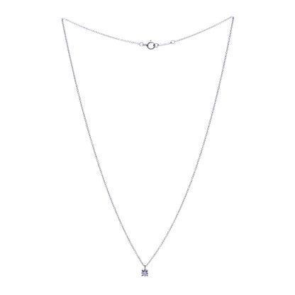 Tiffany Platinum Diamond .26ct Solitaire Pendant Necklace 3 of 7