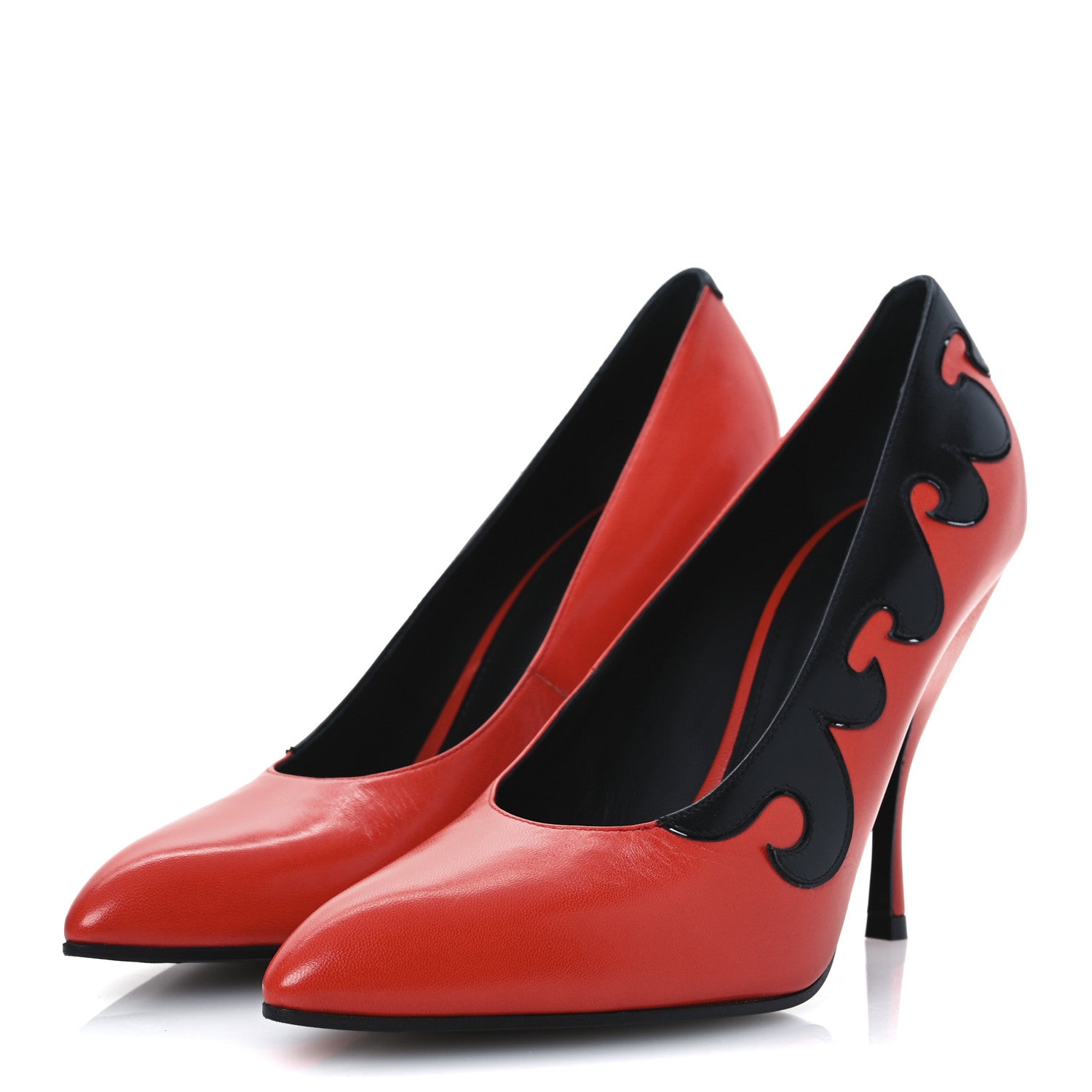 Bottega Veneta Nappa Scarpa Flame Pumps 39 Poppy Black 4 of 12