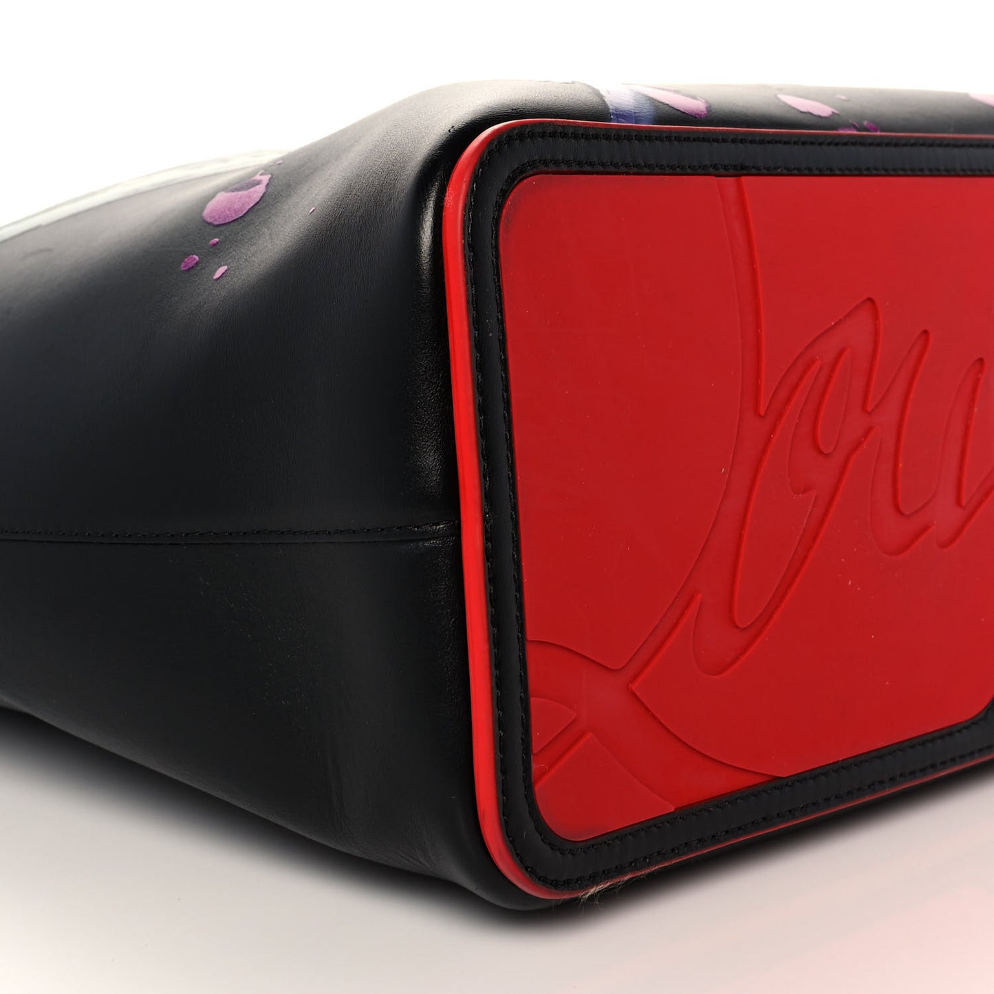 Calfskin In Love East West Cabata Tote Black Multicolor