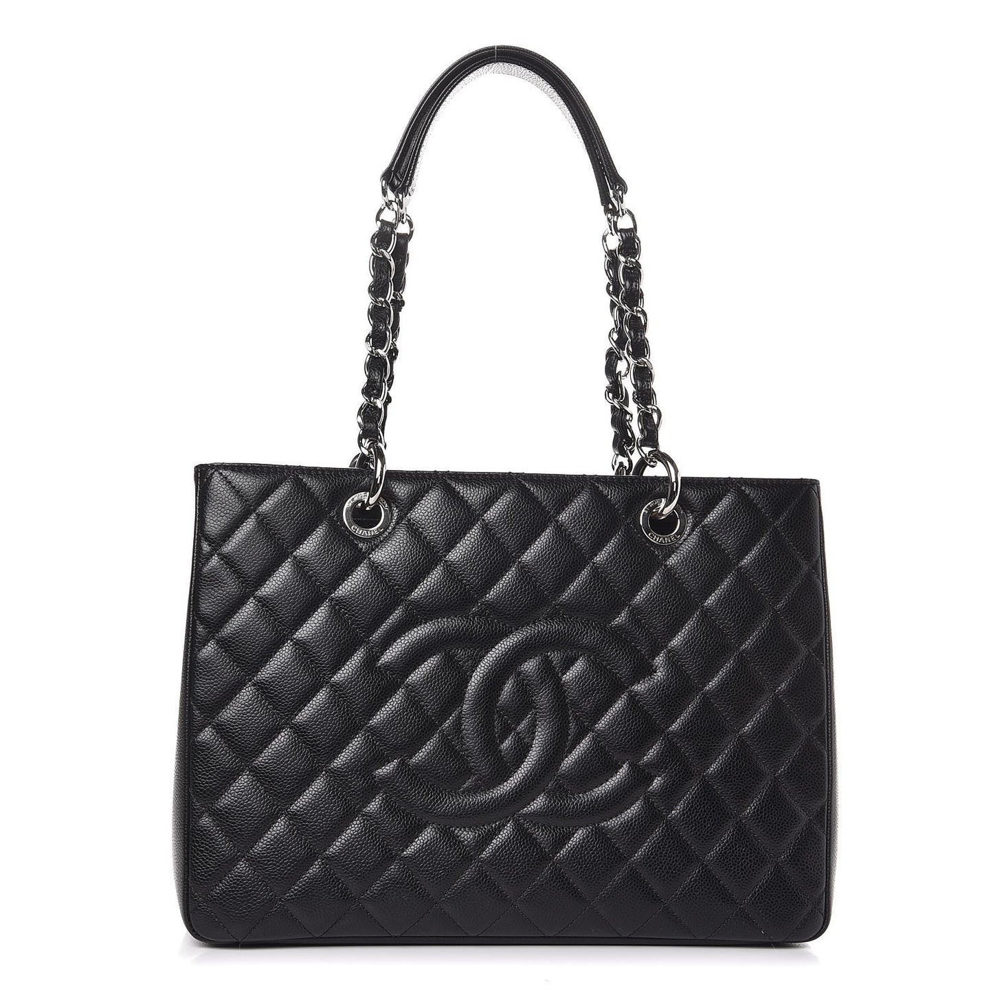 Caviar Quilted Grand Shopping Tote GST Black