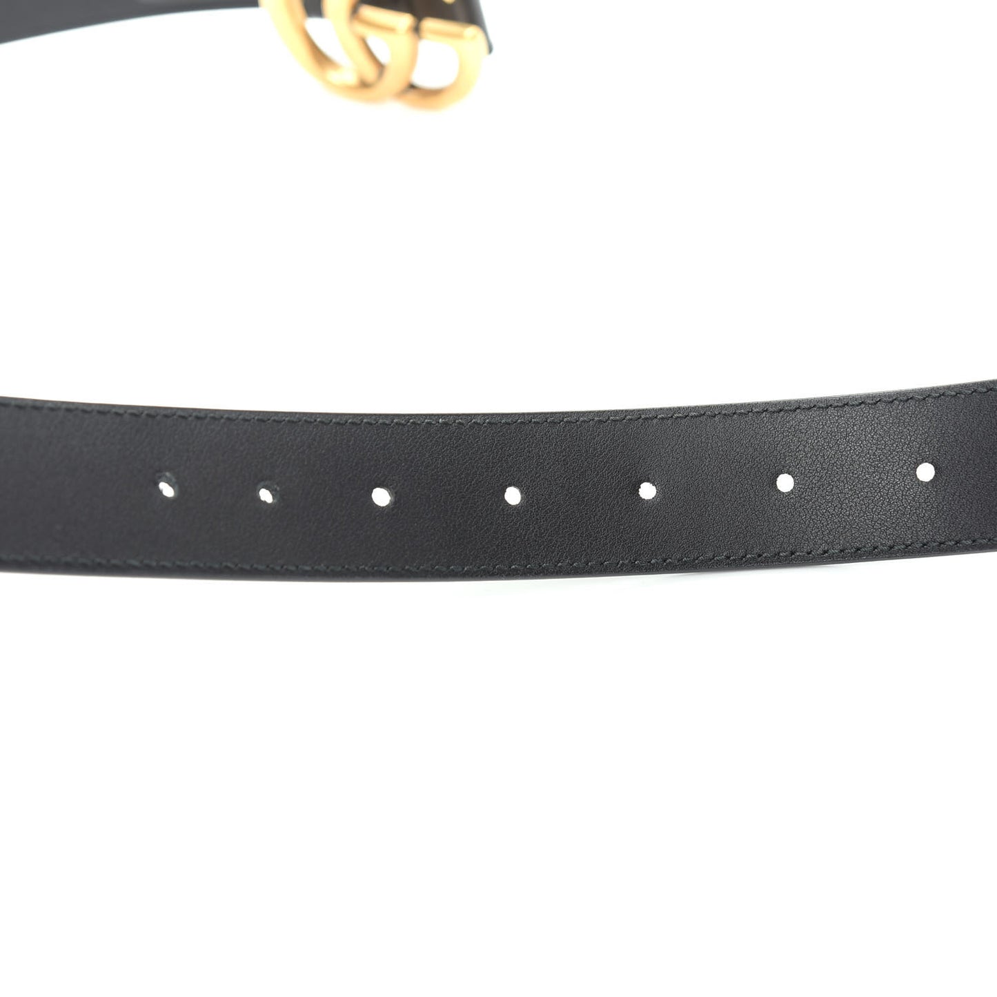 Moon Calfskin Double G 30mm Belt 105 42 Black