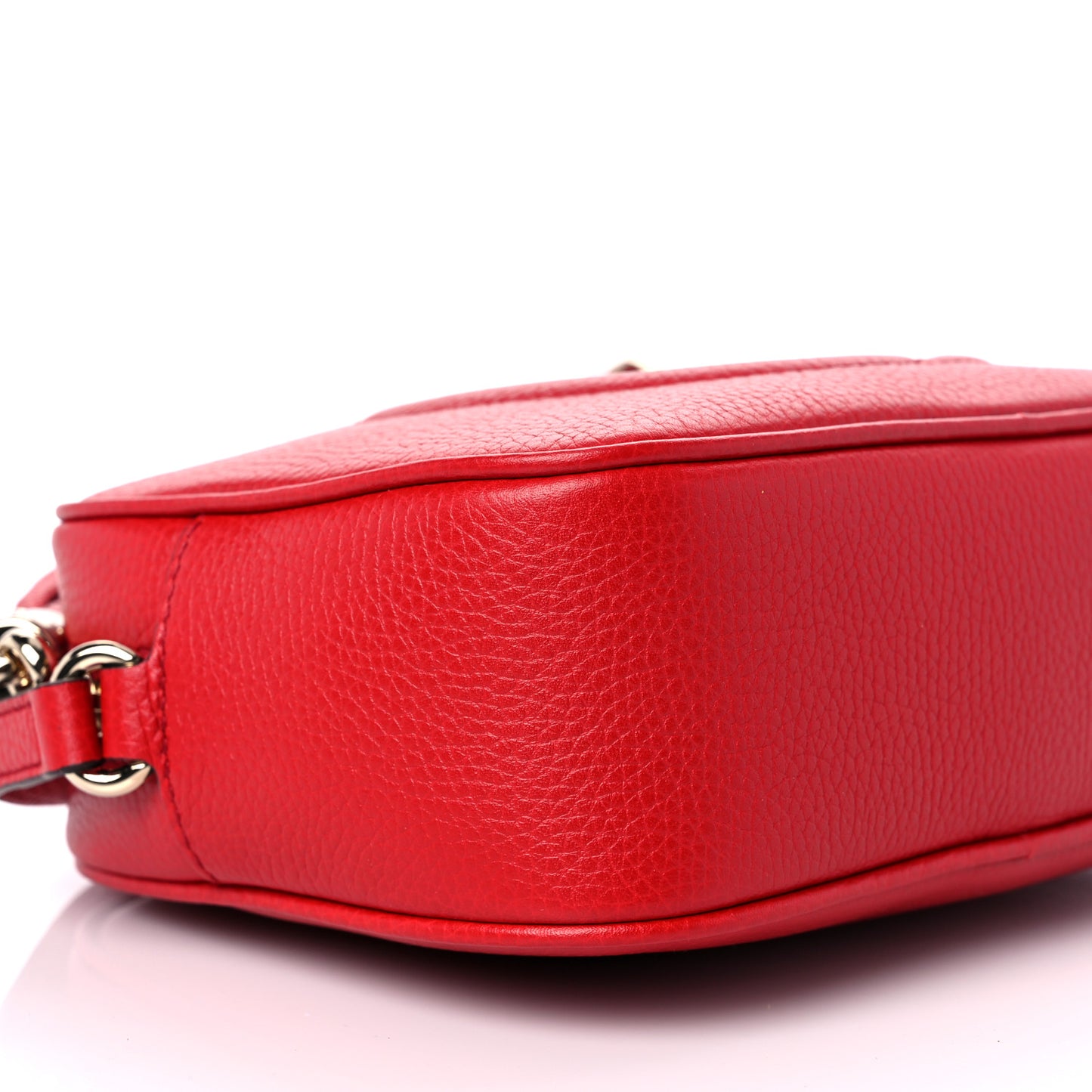 Pebbled Calfskin Small Soho Disco Bag Tabasco Red