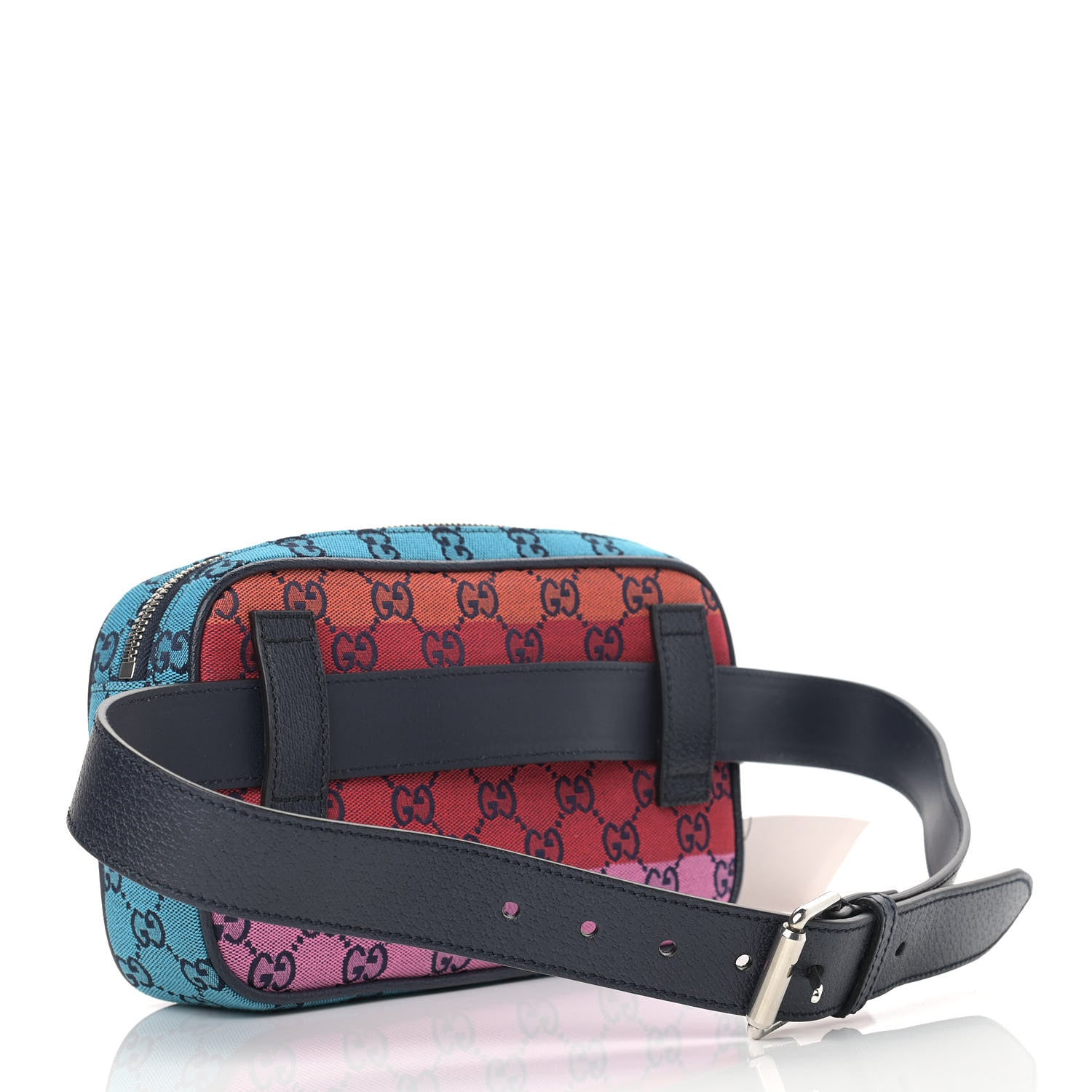Gucci Monogram Multicolor Retro Interlocking G Belt Bag 90 36 Blue Rainbow Light Blue 3 of 9