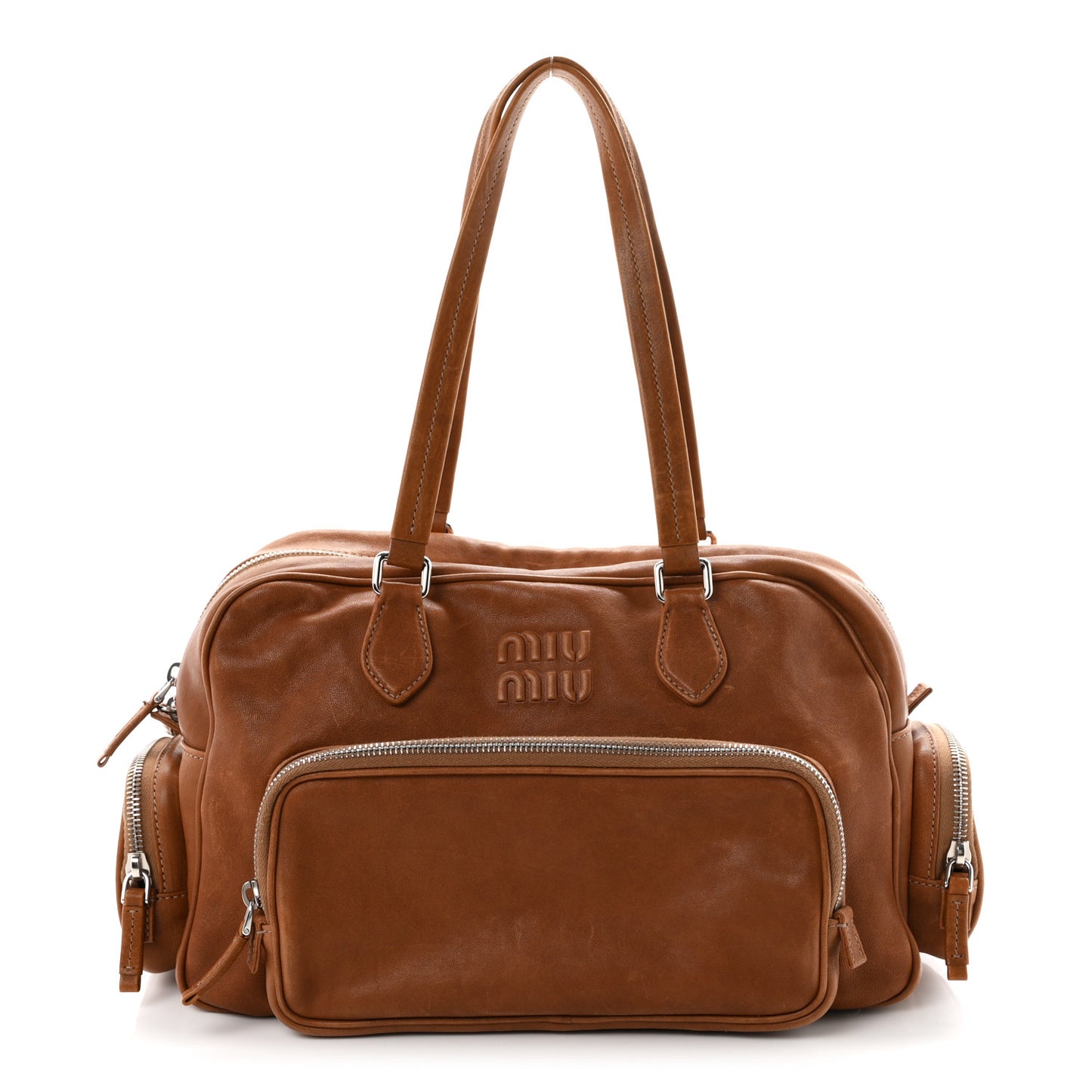 Nappa Aviator Pocket Top Handle Bag  Rovere