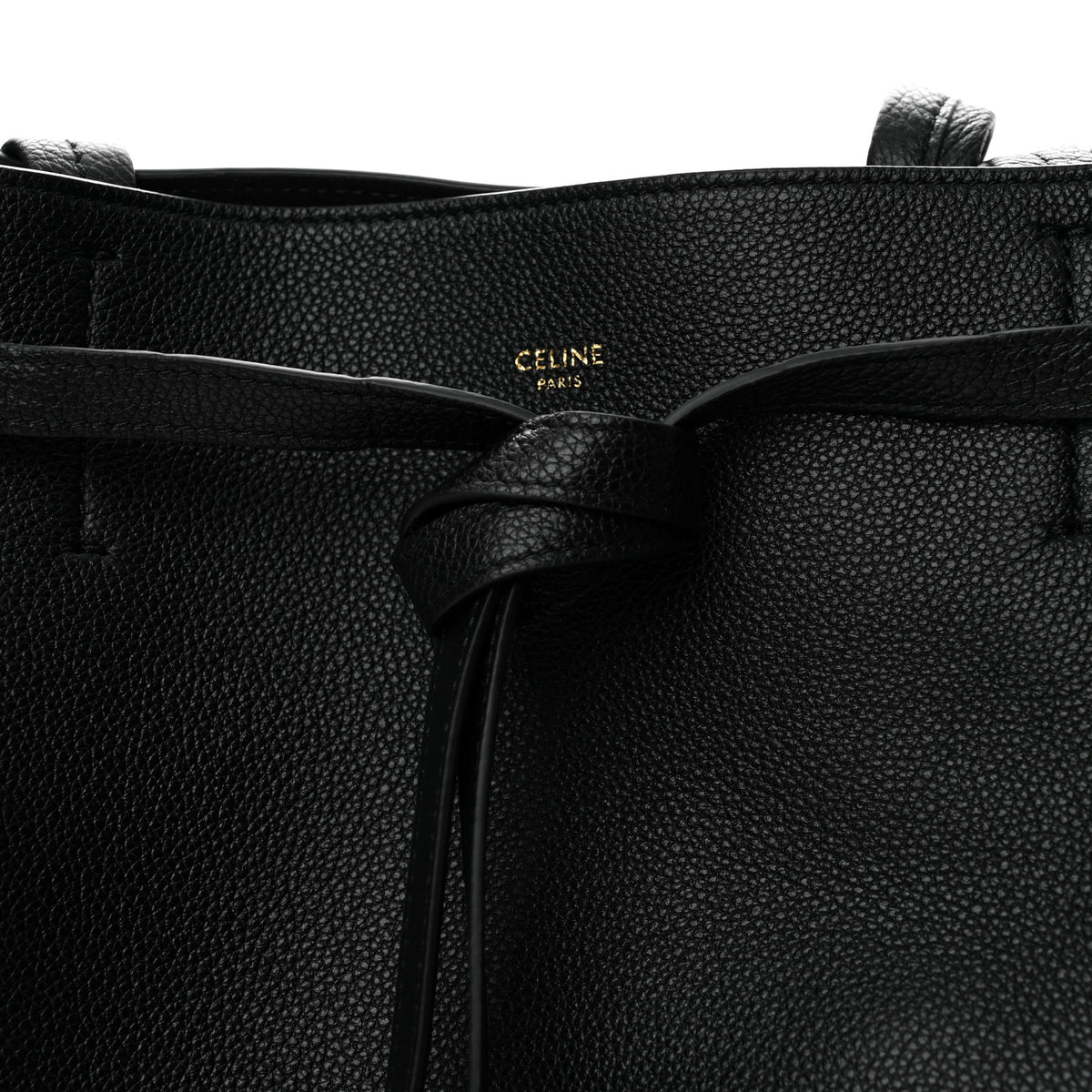 Celine Soft Grained Calfskin Small Belt Cabas Phantom Black 8 of 11