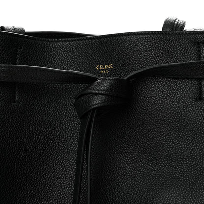 Celine Soft Grained Calfskin Small Belt Cabas Phantom Black 8 of 11