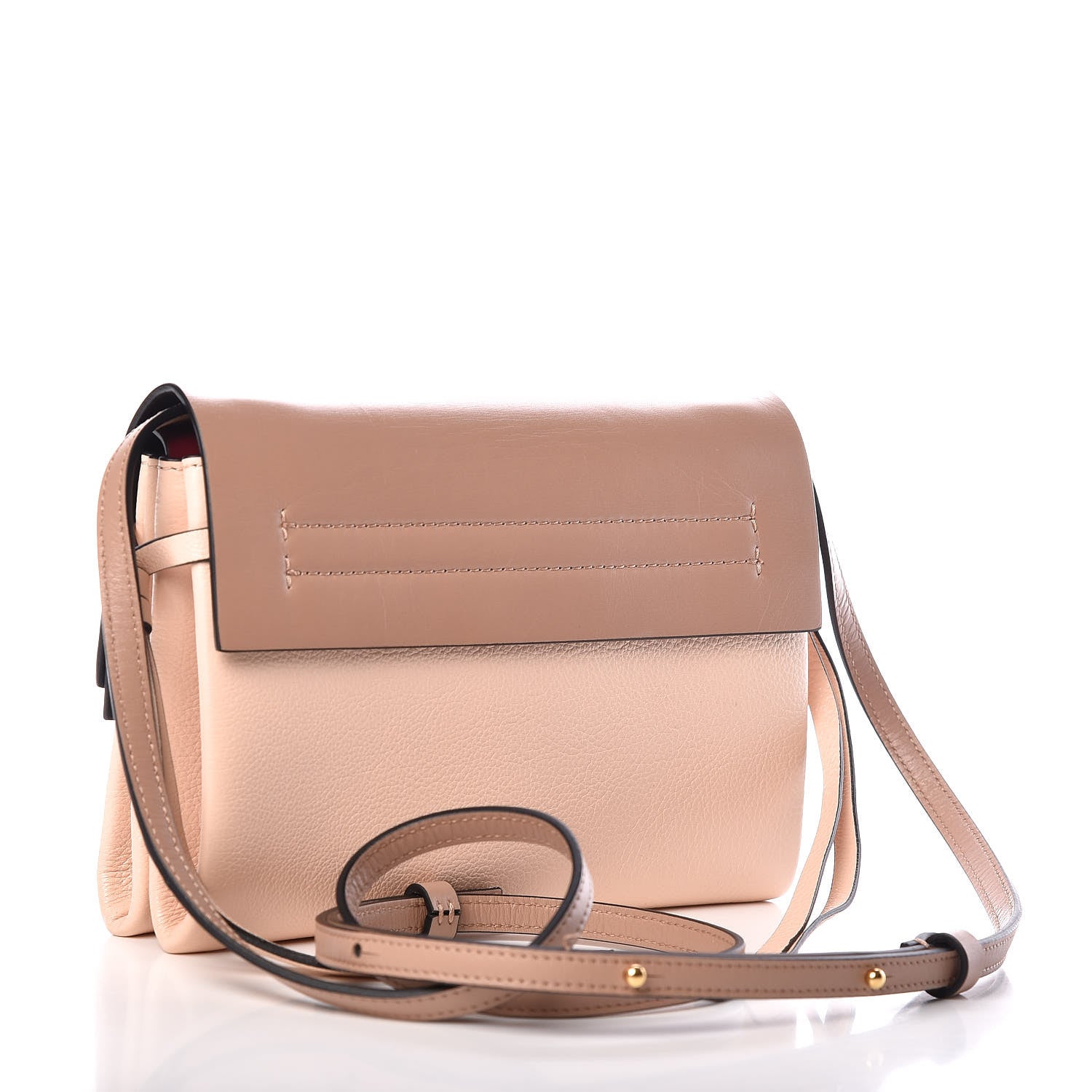 Valentino Garavani Smooth Calfskin Small VRing Crossbody Bag Rose Cannelle Light Ivory Cerise 3 of 9