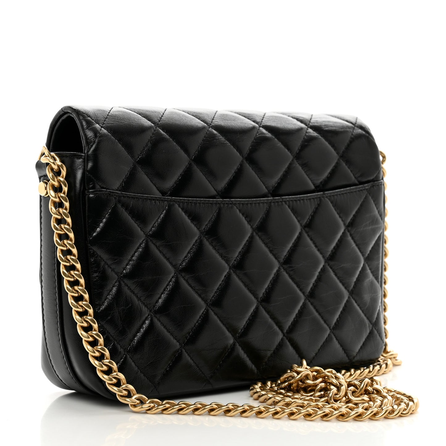 Lambskin Quilted Mini Maxi CC Flap Black