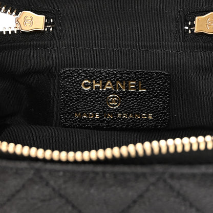 Chanel Caviar Quilted Mini Top Handle Vanity With Chain Black 6 of 11
