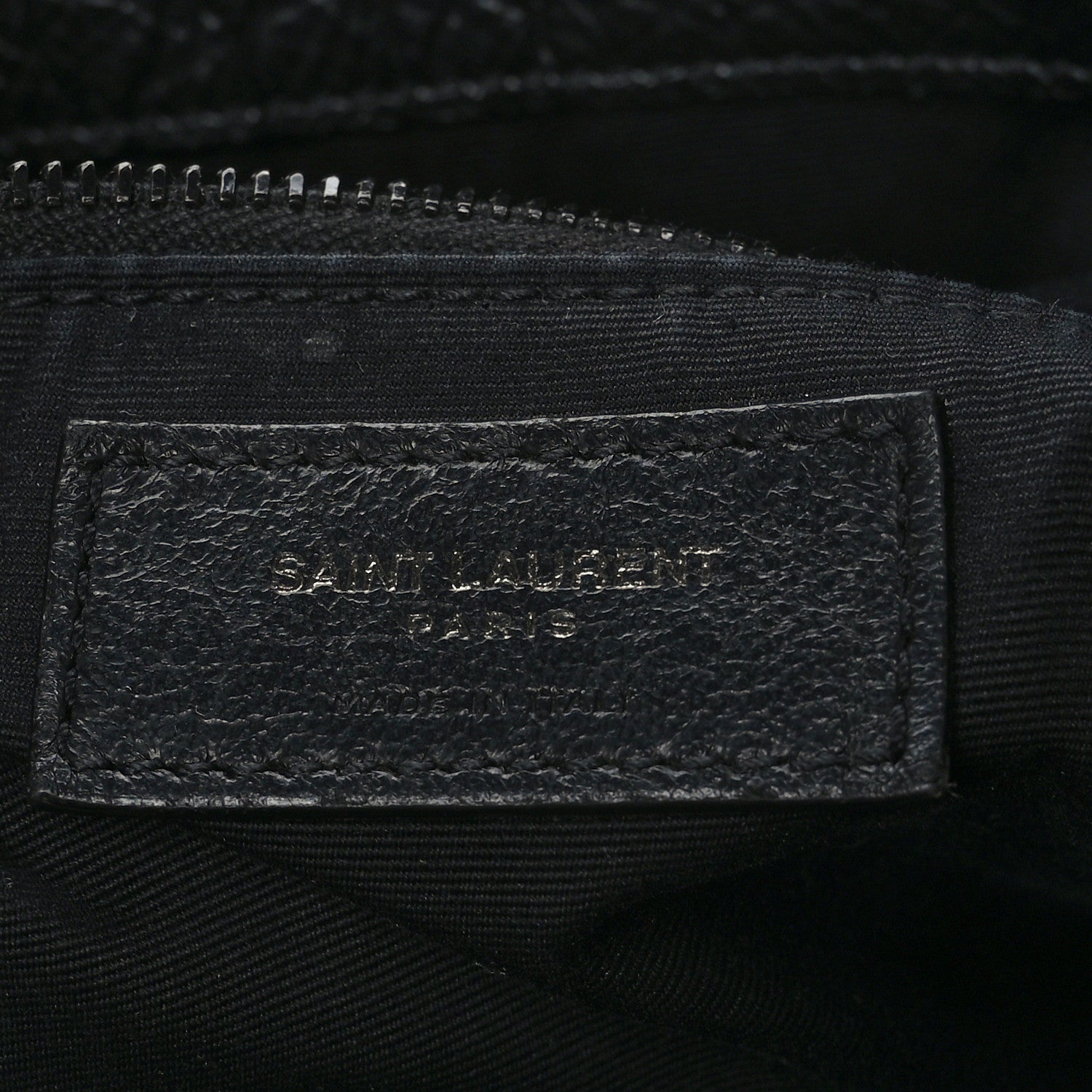 Saint Laurent Calfskin Crocodile Embossed Monogram Large Niki Shopping Bag Black 7 of 9