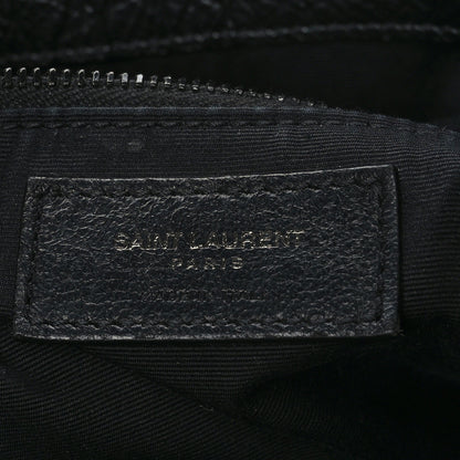 Saint Laurent Calfskin Crocodile Embossed Monogram Large Niki Shopping Bag Black 7 of 9