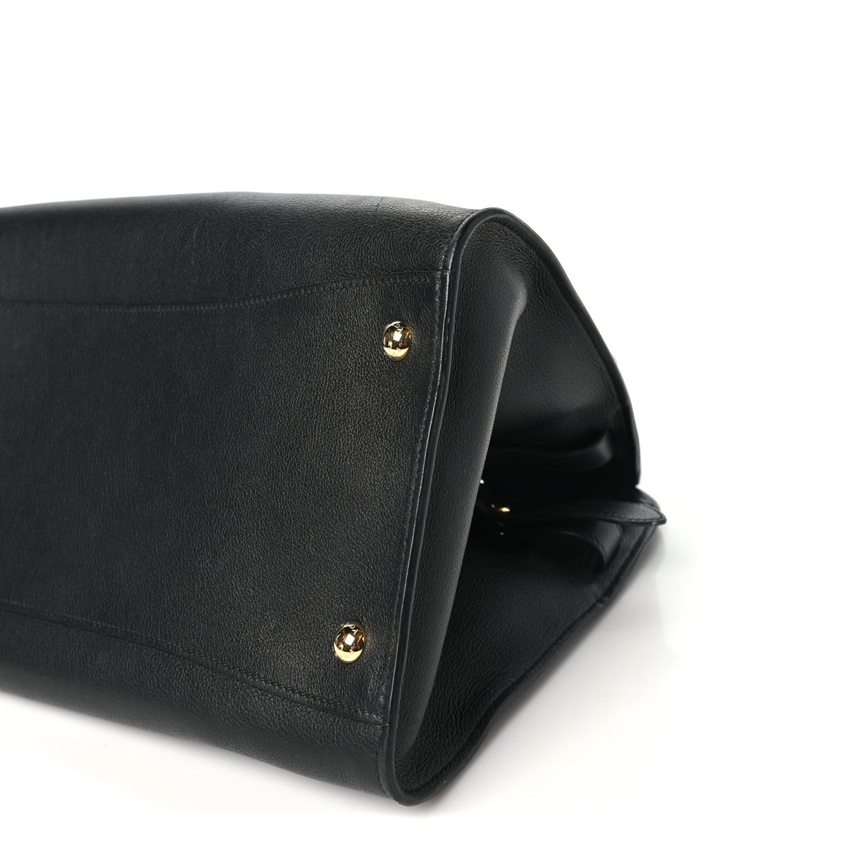 Soft Grain Calfskin Large Tote Bag Black