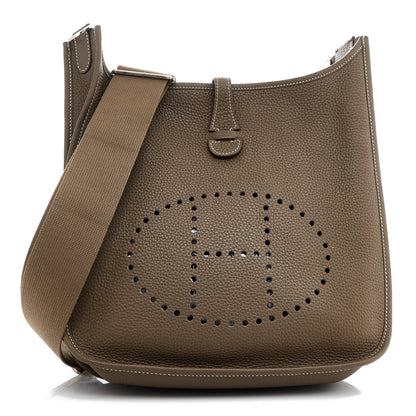 Hermes Taurillon Clemence Evelyne III PM Etoupe 1 of 11