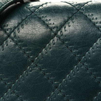 Chanel Calfskin Double Stitch Medium Boy Flap Green 13 of 14