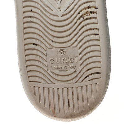 Gucci Calfskin Ayers Bee Embroidered Womens Ace Sneakers 37 White Green 7 of 9