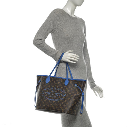 Louis Vuitton Monogram Articles de Voyage Ikat Neverfull MM Grand Blue 2 of 8