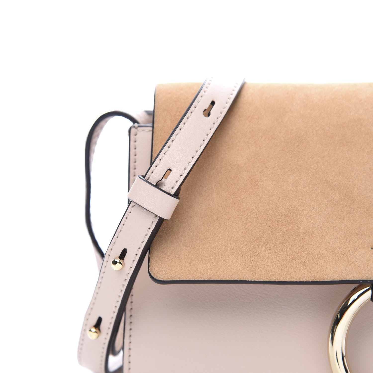 Chloe Suede Calfskin Small Faye Shoulder Bag Cement Pink 11 of 11