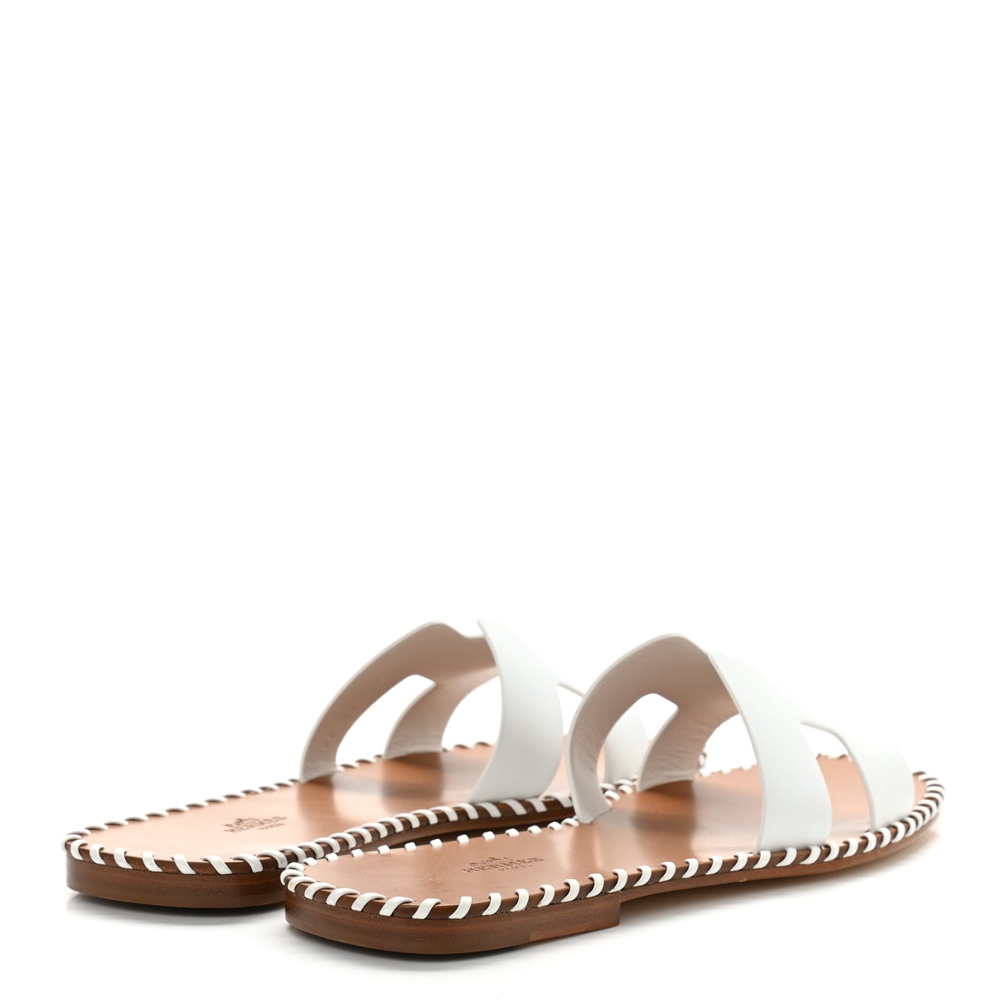 Calfskin Braided Oran Sandals 40 White