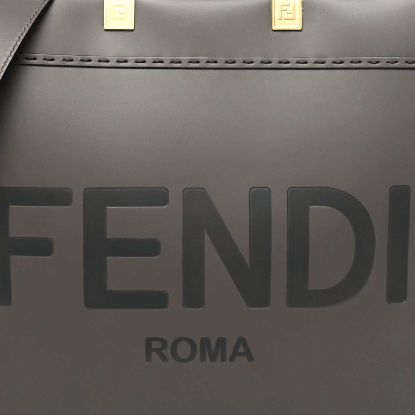 Vitello King Plexiglass Logo Embossed Medium Fendi Sunshine Shopper Tote Moon