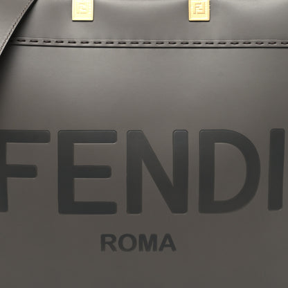 Fendi Vitello King Plexiglass Logo Embossed Medium Fendi Sunshine Shopper Tote Moon 8 of 11