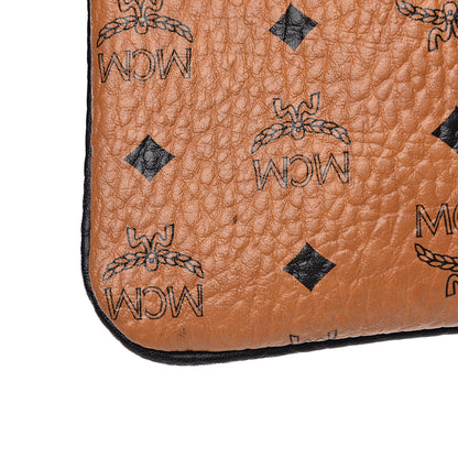 MCM Visetos Medium Stark Wristlet Pouch Cognac Black 11 of 11