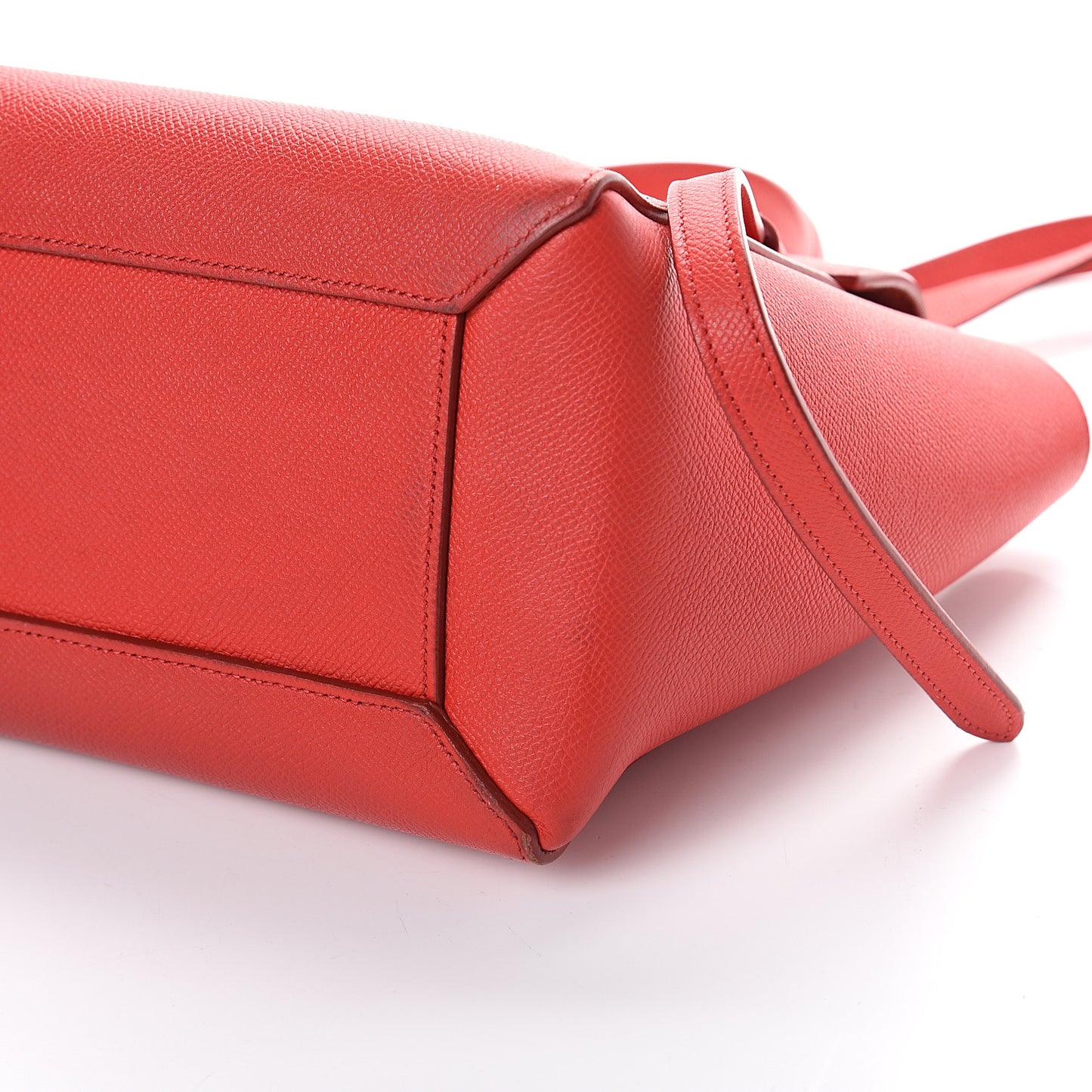 Baby Grained Calfskin Micro Belt Bag Coquelicot