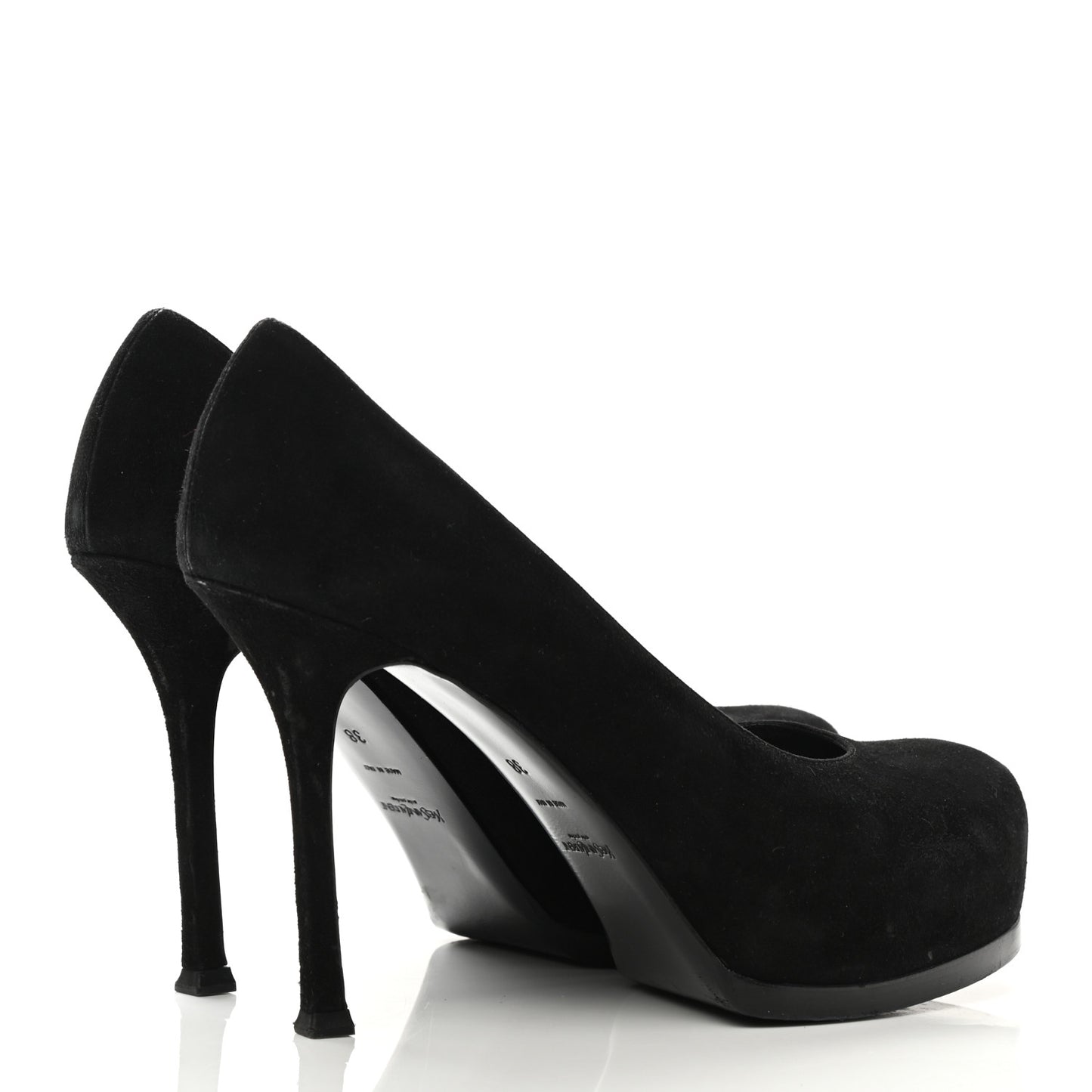 Suede Calfskin Tribtoo 80 Pumps 38 Black